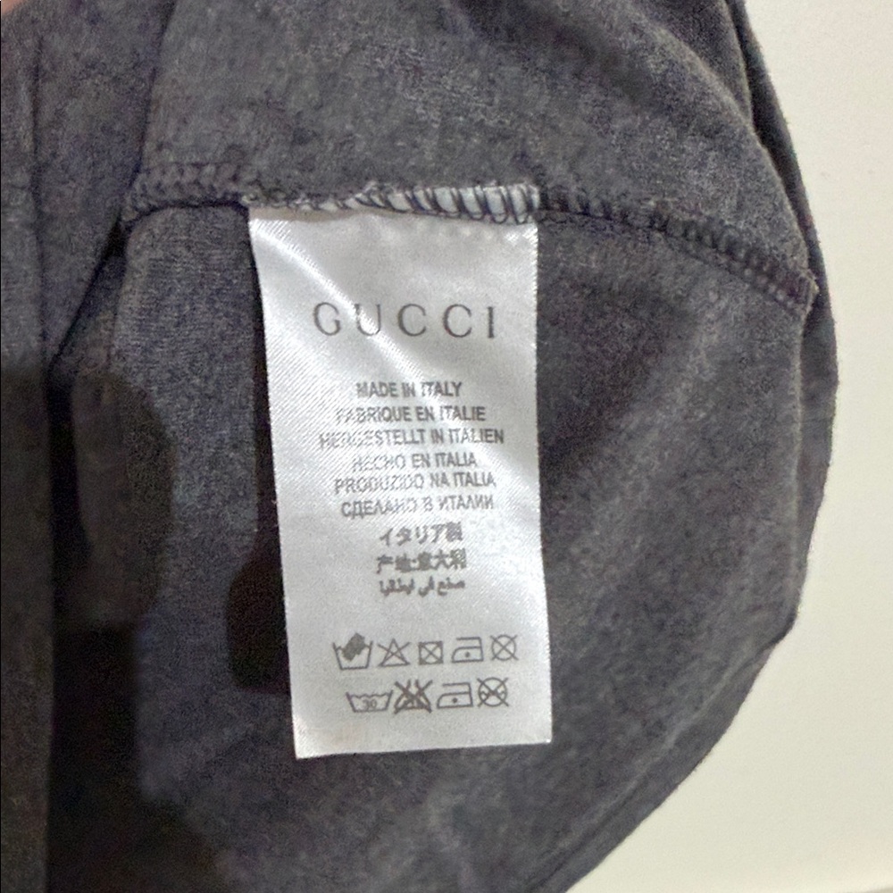 Gucci Dark Gray Tee with Red Graphic - Picture 3 of 5